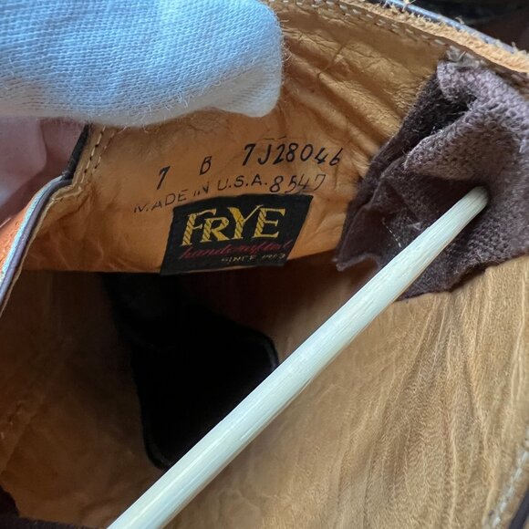 Vintage Frye western cowgirl tall boots,black label w/box womens size 7B USA. - Picture 11 of 16